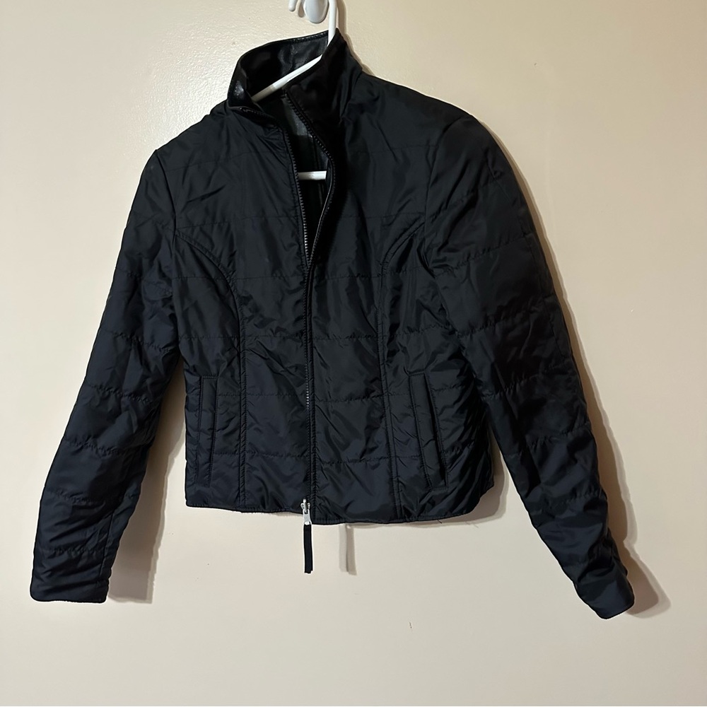 Wilson’s Leather Maxima black leather women’s jacket size small reversible - Picture 6 of 11
